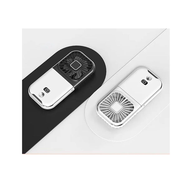 Digital Show/Phone Stander Handheld Foldable Neck Fan/Power