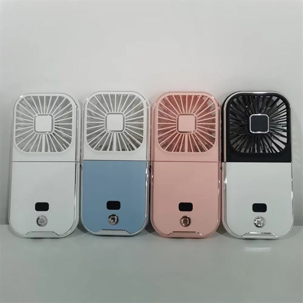 Digital Show/Phone Stander Handheld Foldable Neck Fan/Power