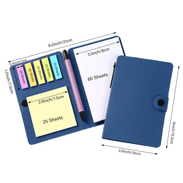 Eco Notebook with Sticky Notes and Pen
