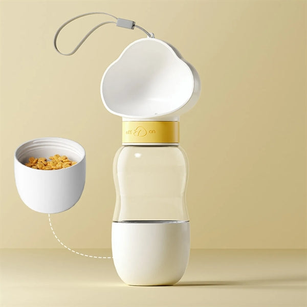 Outdoor Portable Pet Water Bottle with Food Container
