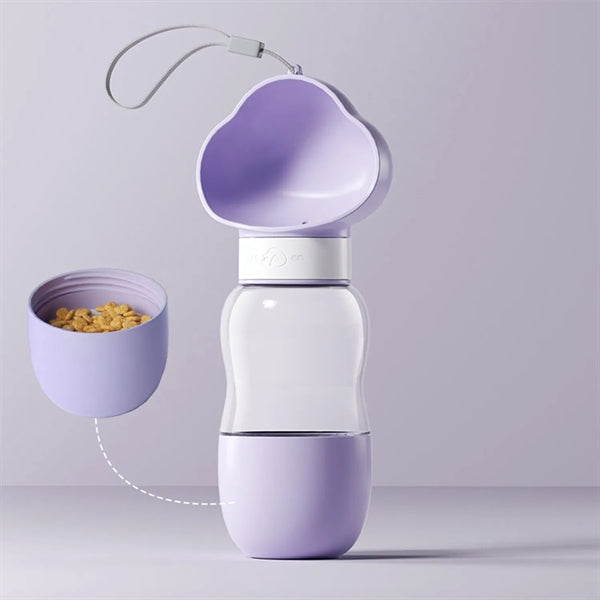 Outdoor Portable Pet Water Bottle with Food Container