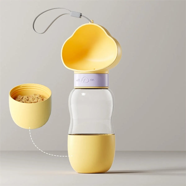 Outdoor Portable Pet Water Bottle with Food Container