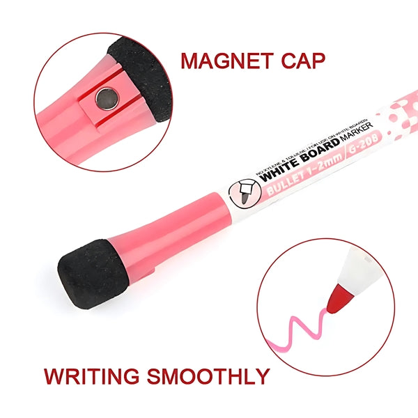 Magnetic Whiteboard Marker Pen Set With Eraser