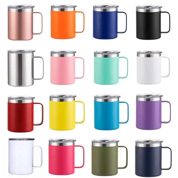 12 oz. Stainless Steel Coffee Mug with Handle
