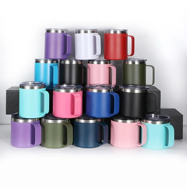 12 oz. Stainless Steel Coffee Mug with Handle