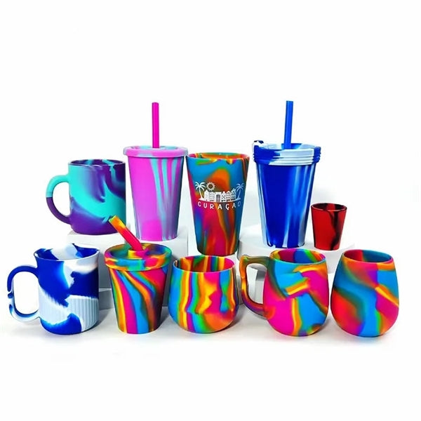 Multicolor Unbreakable Silicone Wine Glasses 13.5oz 400ml