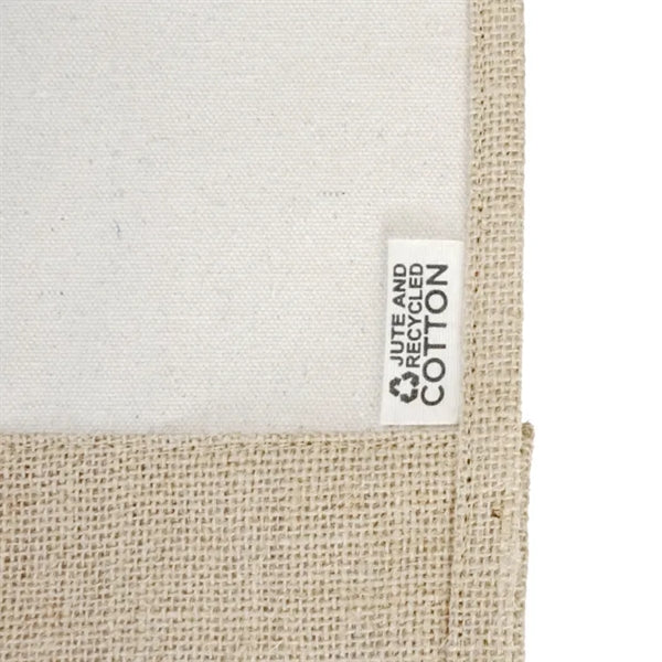 Seattle Recycled Cotton Front Pocket Jute Shopper Tote Bag