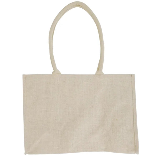 Seattle Recycled Cotton Front Pocket Jute Shopper Tote Bag