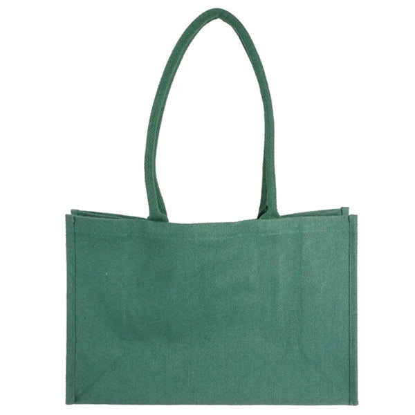 Seattle Recycled Cotton Front Pocket Jute Shopper Tote Bag