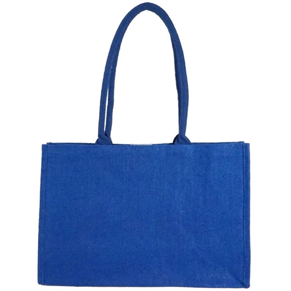 Seattle Recycled Cotton Front Pocket Jute Shopper Tote Bag
