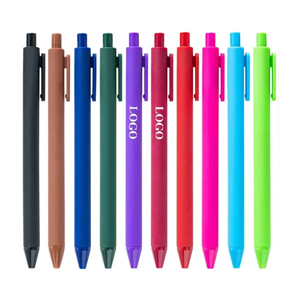 Retractable Plastic Colored Gel Ballpoint Pens