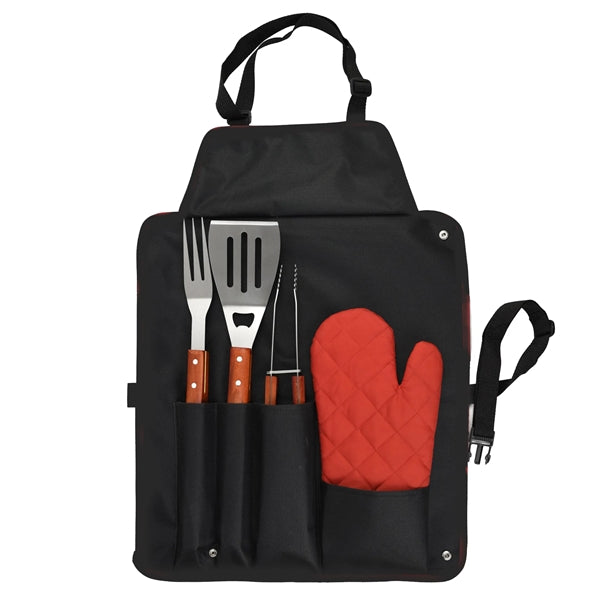 7-Piece BBQ Apron & Tool Set