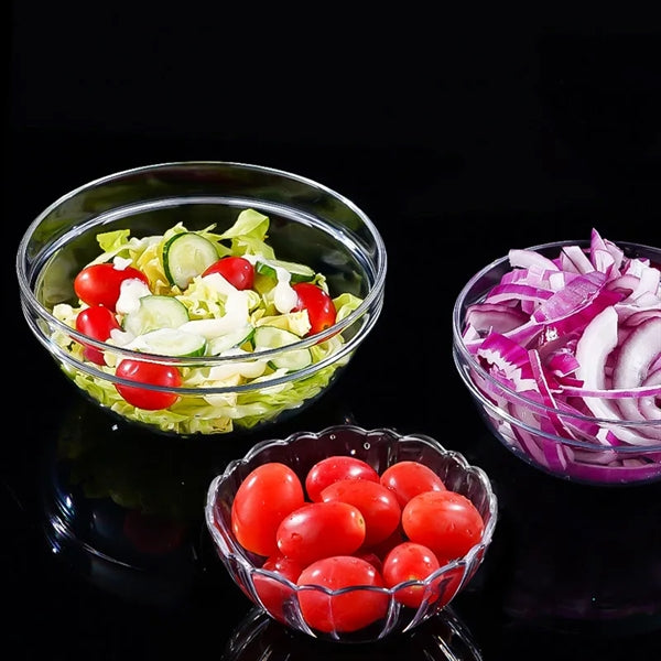 9" Break-Resistant Clear Acrylic Serving Mixing Bowls 2500ml