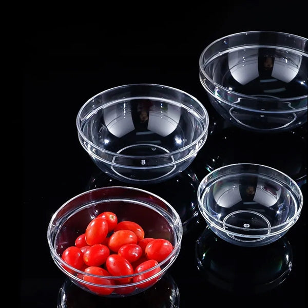 9" Break-Resistant Clear Acrylic Serving Mixing Bowls 2500ml