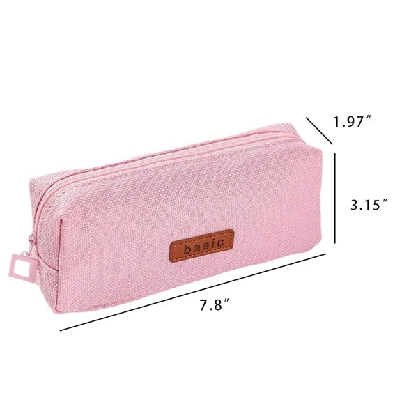7.8" x 3.15" x 1.97" Durable Zippered Pencil Bag