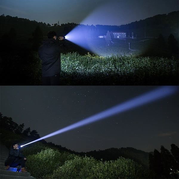 LED Outdoor Zoomable Tactical Rechargeable Flashlight Torch