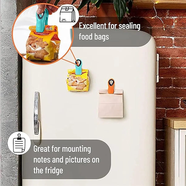 Refrigerator Snack Chip Bag Magnetic Clips