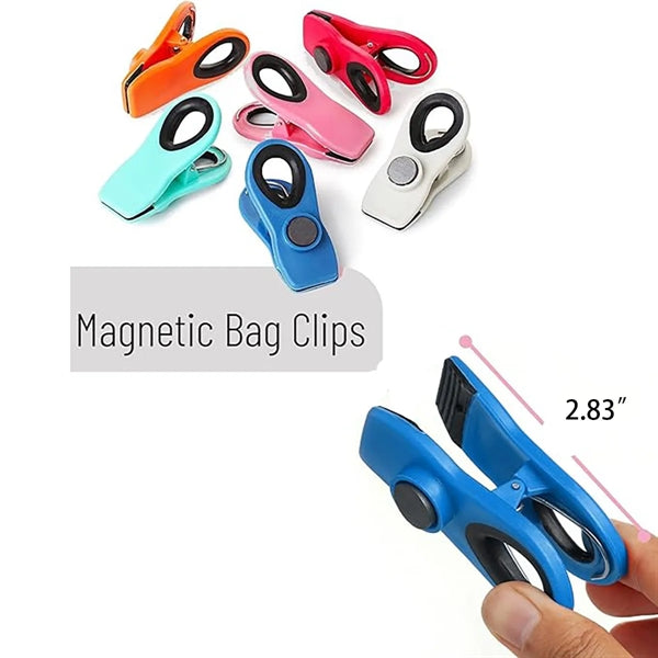 Refrigerator Snack Chip Bag Magnetic Clips