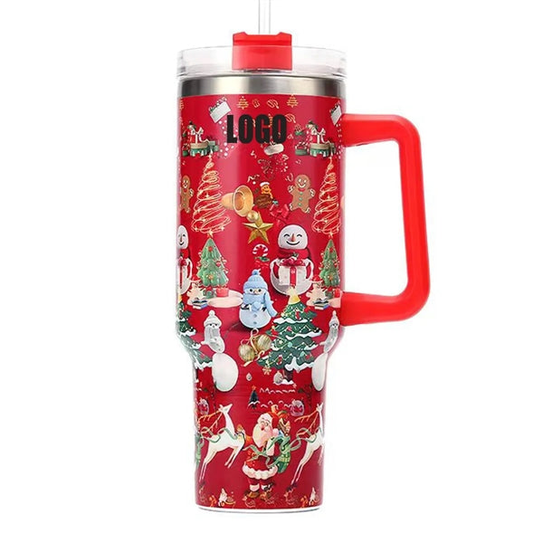 Christmas 40oz Mint Tumbler With Handle
