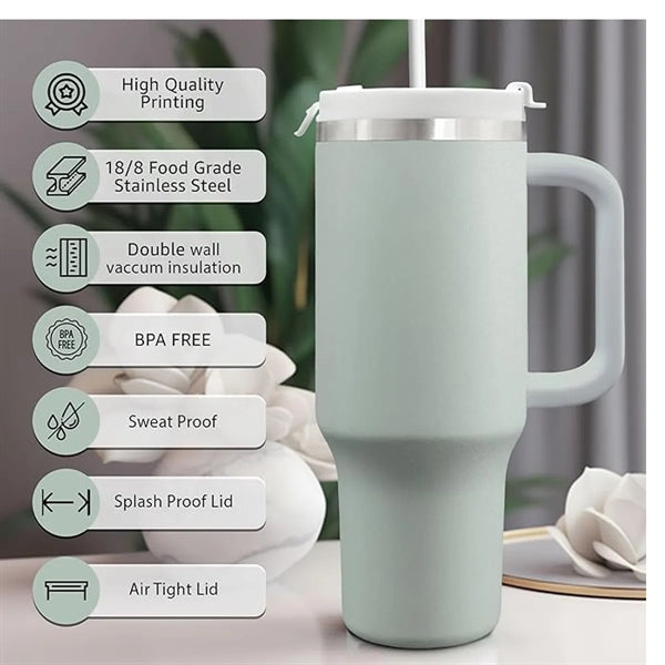 Christmas 40oz Mint Tumbler With Handle