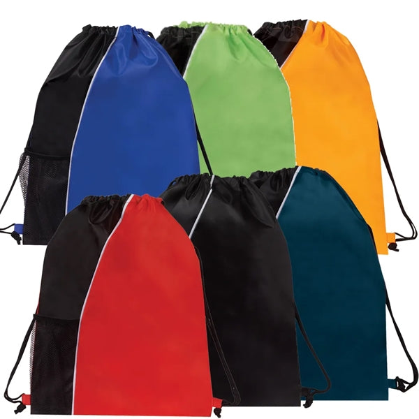 Colorblock Drawstring Backpack