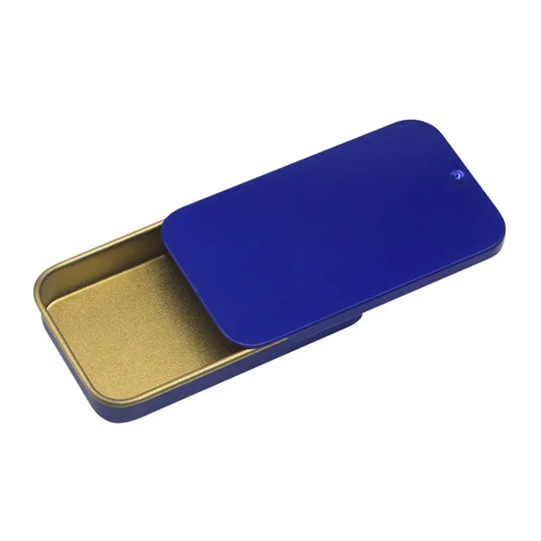 Mini Tin Box Candy Pill Cas Bin Jar Organizer w/ Slide Top