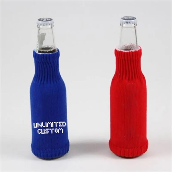Sweater Knitted Dress Bottle Decor Pocket Sleeve Cooler