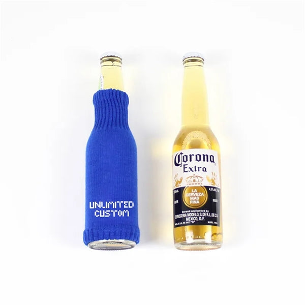 Sweater Knitted Dress Bottle Decor Pocket Sleeve Cooler