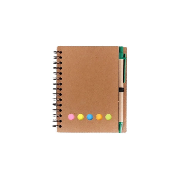 Eco-friendly Kraft Portable Coil Book With Pen