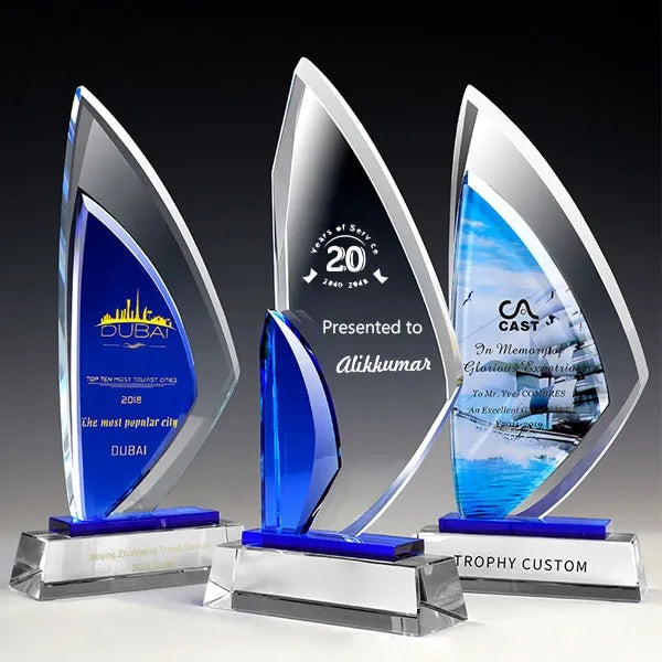 Blue Crystal Sailboat Award