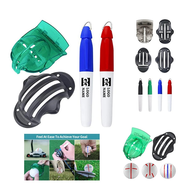 Golf Ball Liner Template Marker Pens Linear Alignment Kit(4)