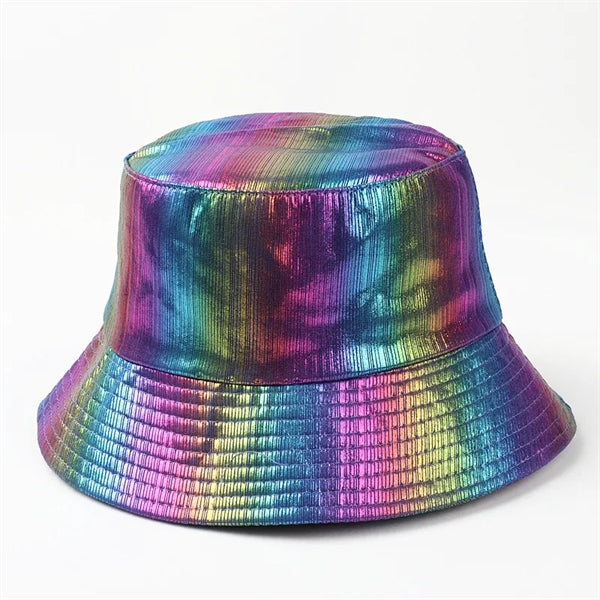 Bucket Cap Pu Leather Fisherman Hat