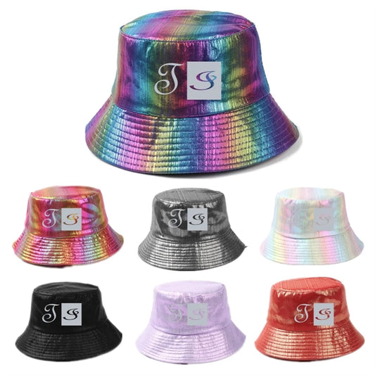 Bucket Cap Pu Leather Fisherman Hat