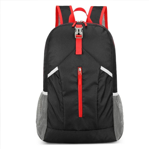 Release Buckle Decor Mesh Panel Hiking Backpack