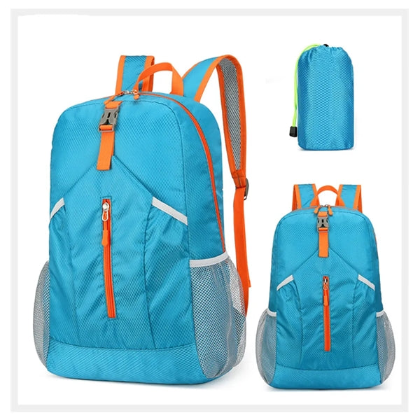 Release Buckle Decor Mesh Panel Hiking Backpack