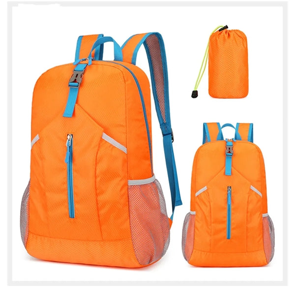 Release Buckle Decor Mesh Panel Hiking Backpack
