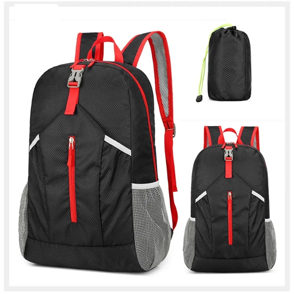 Release Buckle Decor Mesh Panel Hiking Backpack