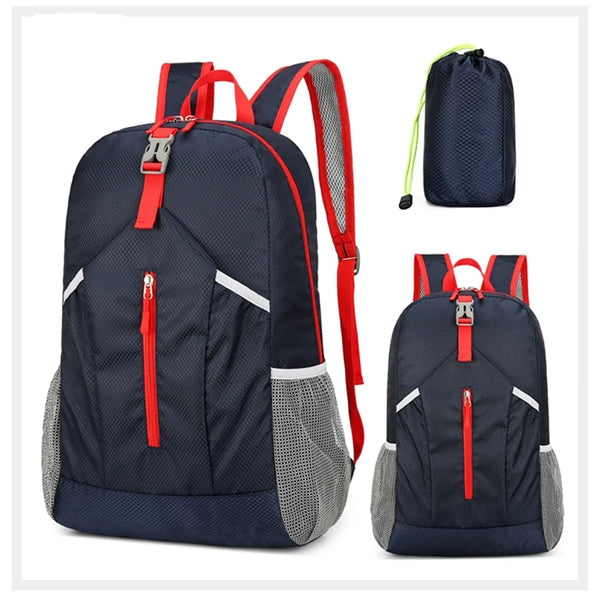 Release Buckle Decor Mesh Panel Hiking Backpack