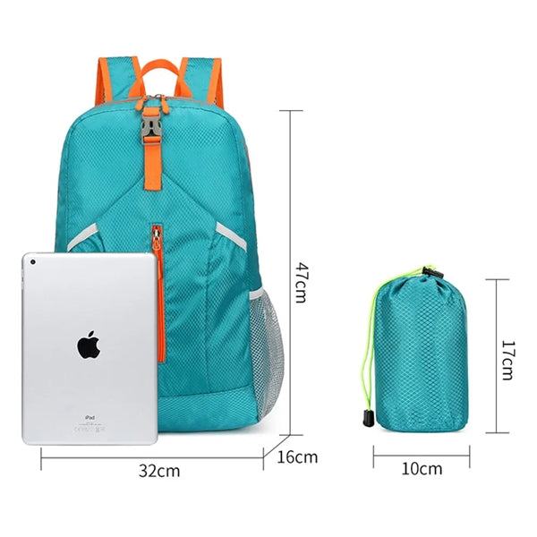 Release Buckle Decor Mesh Panel Hiking Backpack