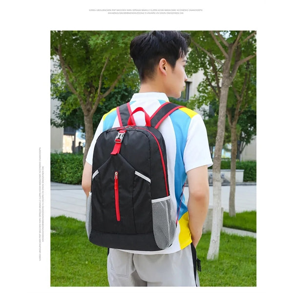 Release Buckle Decor Mesh Panel Hiking Backpack