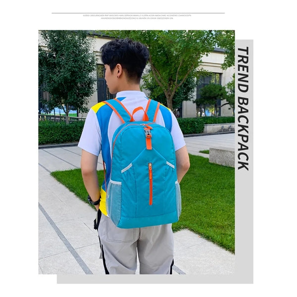 Release Buckle Decor Mesh Panel Hiking Backpack