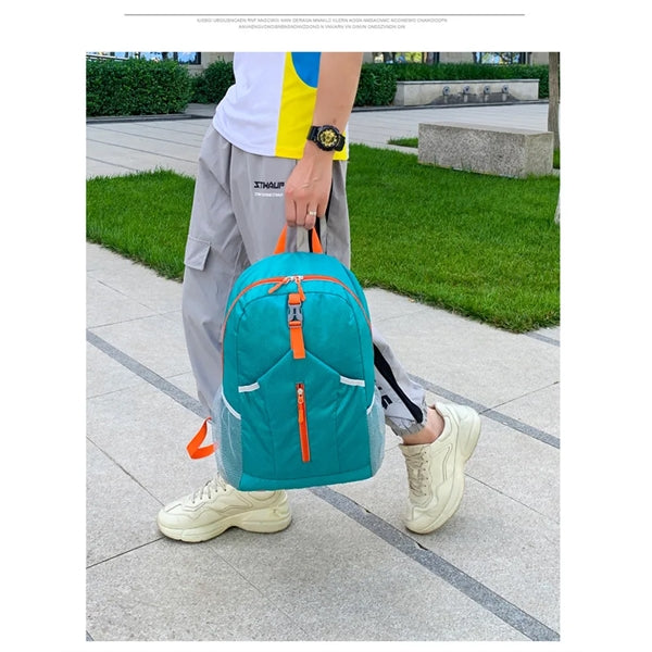 Release Buckle Decor Mesh Panel Hiking Backpack