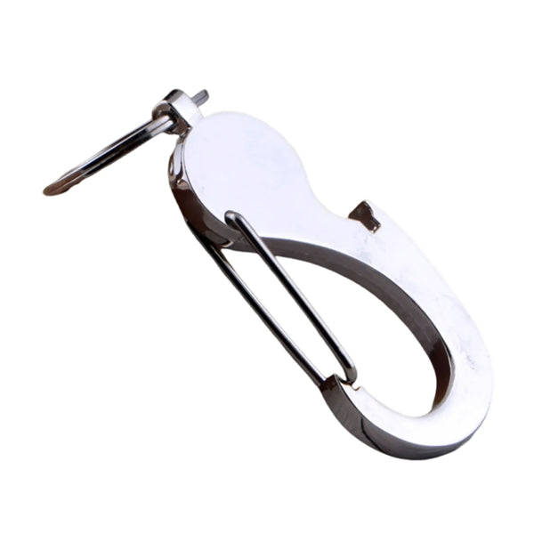 Bottle Opener Hook Keychain with Compass