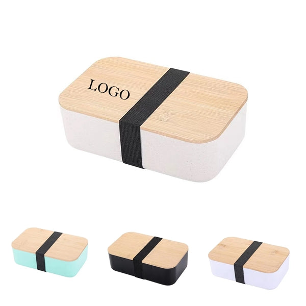 Wheat Straw Lunch Box with Bamboo Lid