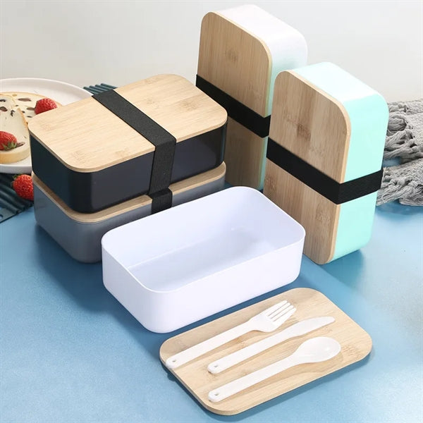 Wheat Straw Lunch Box with Bamboo Lid