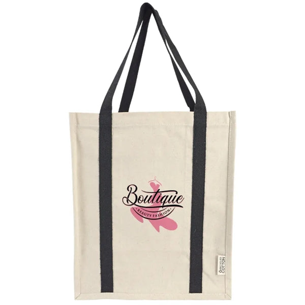 Denver Recycled 10oz Cotton Two Tone Shopper Tote Bag