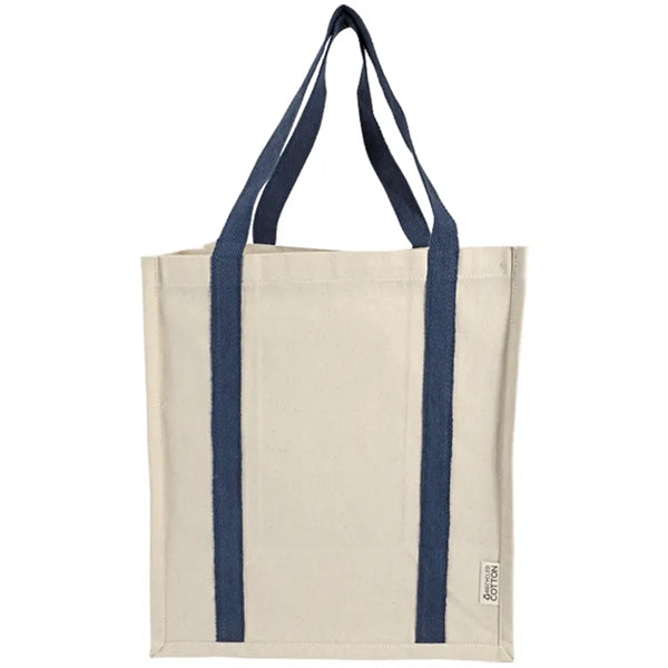 Denver Recycled 10oz Cotton Two Tone Shopper Tote Bag