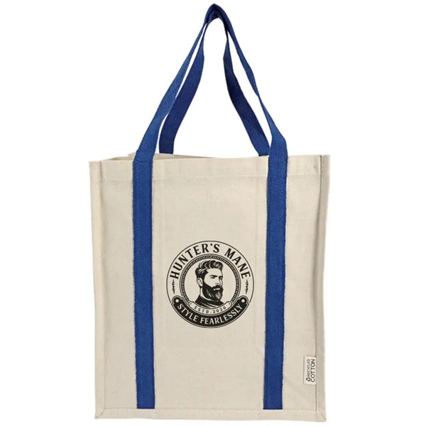 Denver Recycled 10oz Cotton Two Tone Shopper Tote Bag