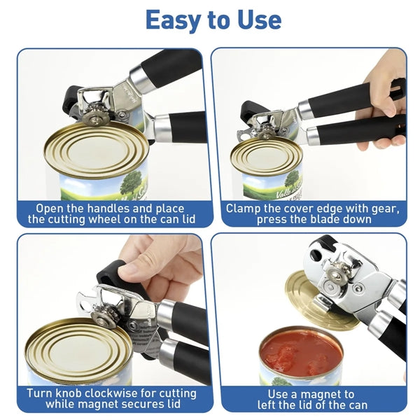 Stainless Steel Handheld Strong Heavy Duty Can Opener