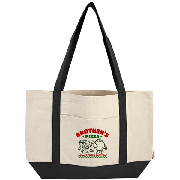 Dallas Recycled 10oz Cotton Front Pocket Tote Bag